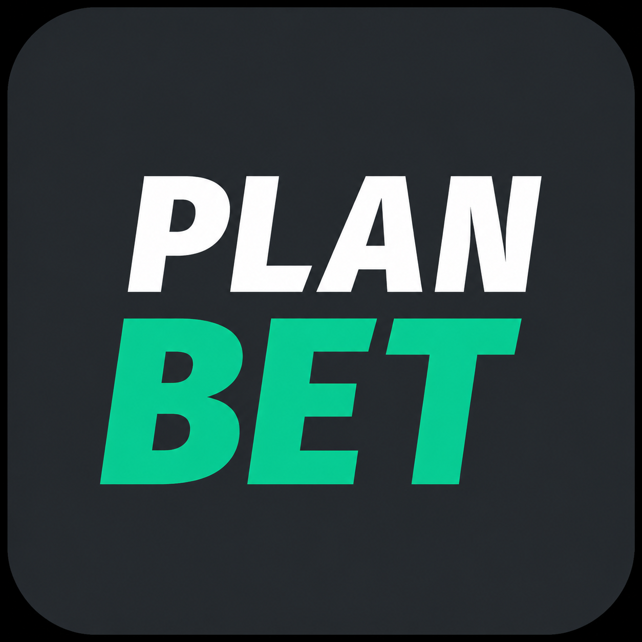 PLANBET logo with white PLAN text and green BET text on dark background