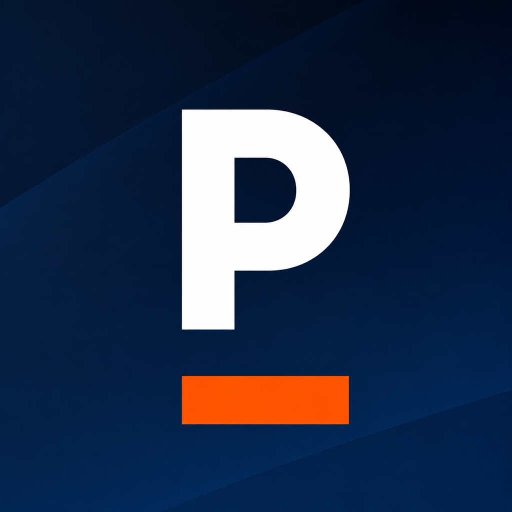 Pinnacle sports betting logo in 4K HD quality with blue background and orange accent