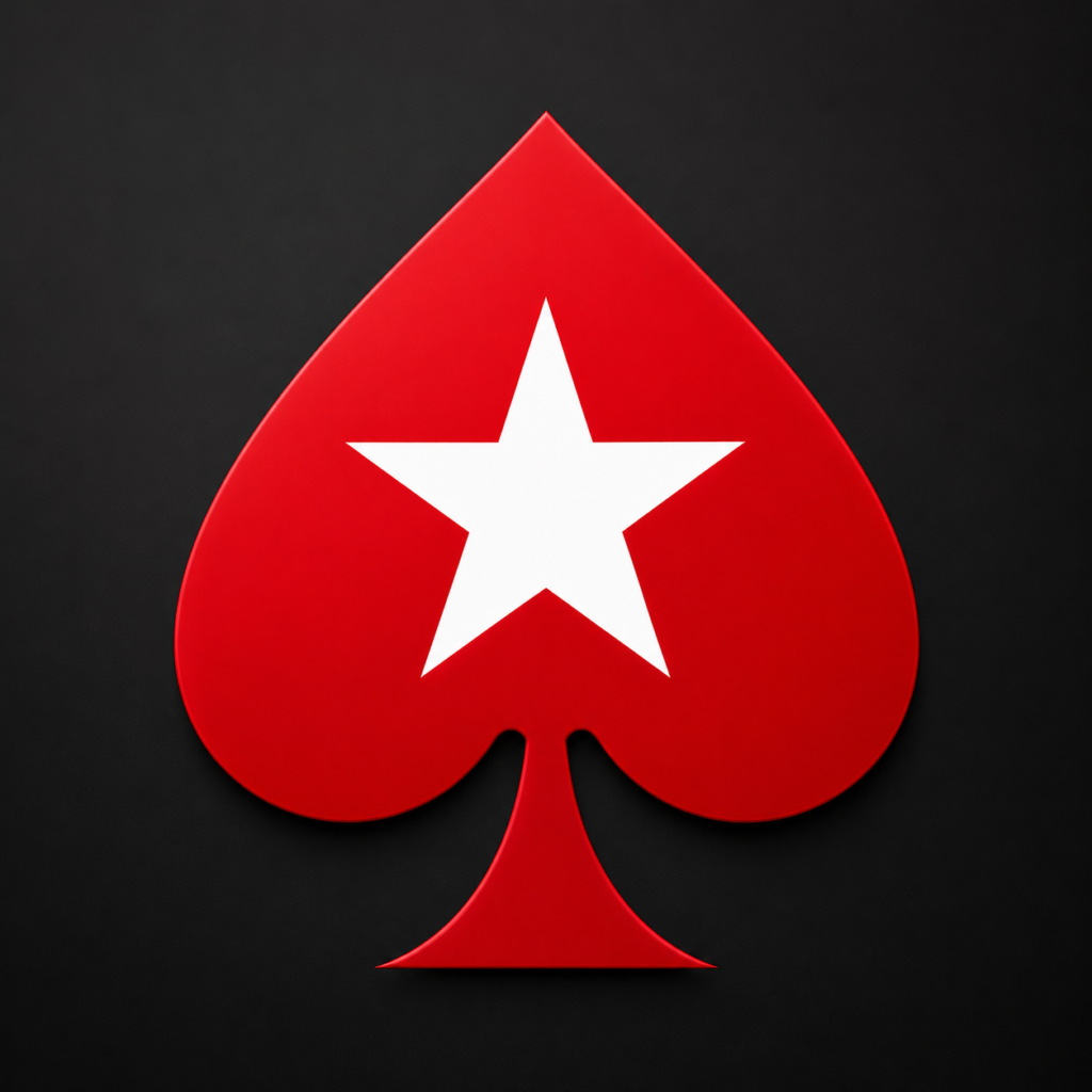 PokerStars Sports app logo in 4K HD quality featuring the iconic red spade and white star