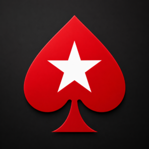 PokerStars Sports app logo in 4K HD quality featuring the iconic red spade and white star