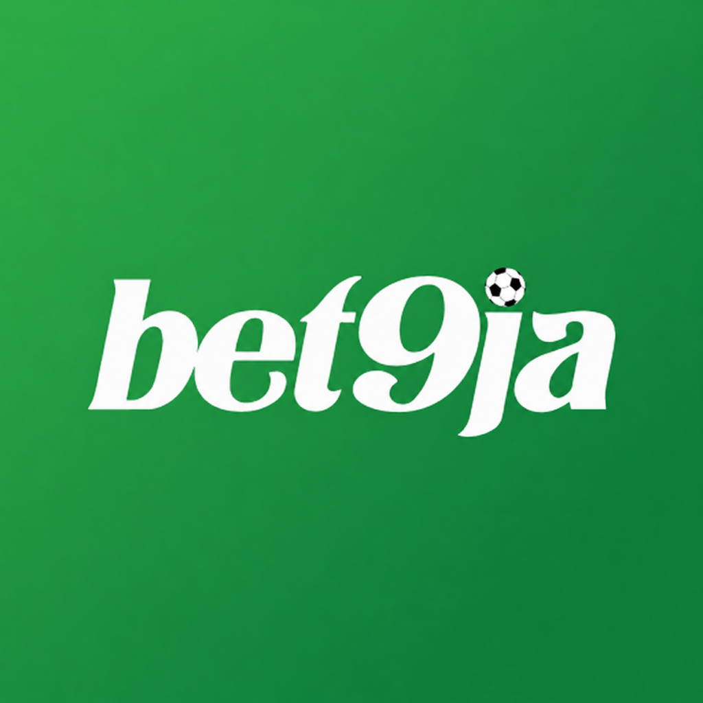 Bet9ja logo in white text on green background with football icon in 4K HD quality